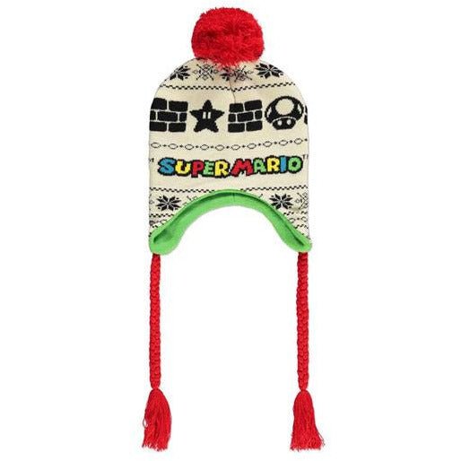 Super Mario Ski Beanie Blocks &amp; Power ups Laplander - 8718526124552 - CrystalLotus.eu