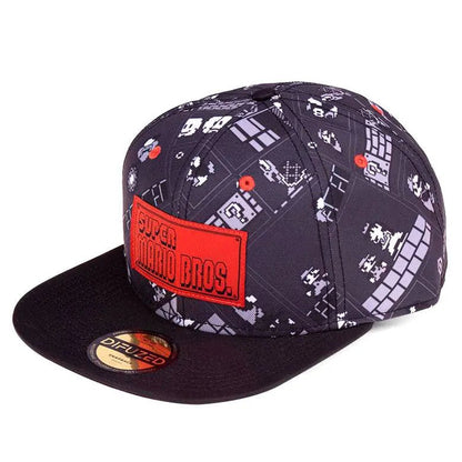 Super Mario Snapback Cap 8 - bit AOP (One color) - 8718526125153 - CrystalLotus.eu