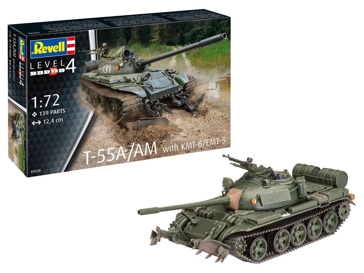 T - 55A/AM with KMT - 6/EMT - 5 (1:72) - 4009803033280 - CrystalLotus.eu