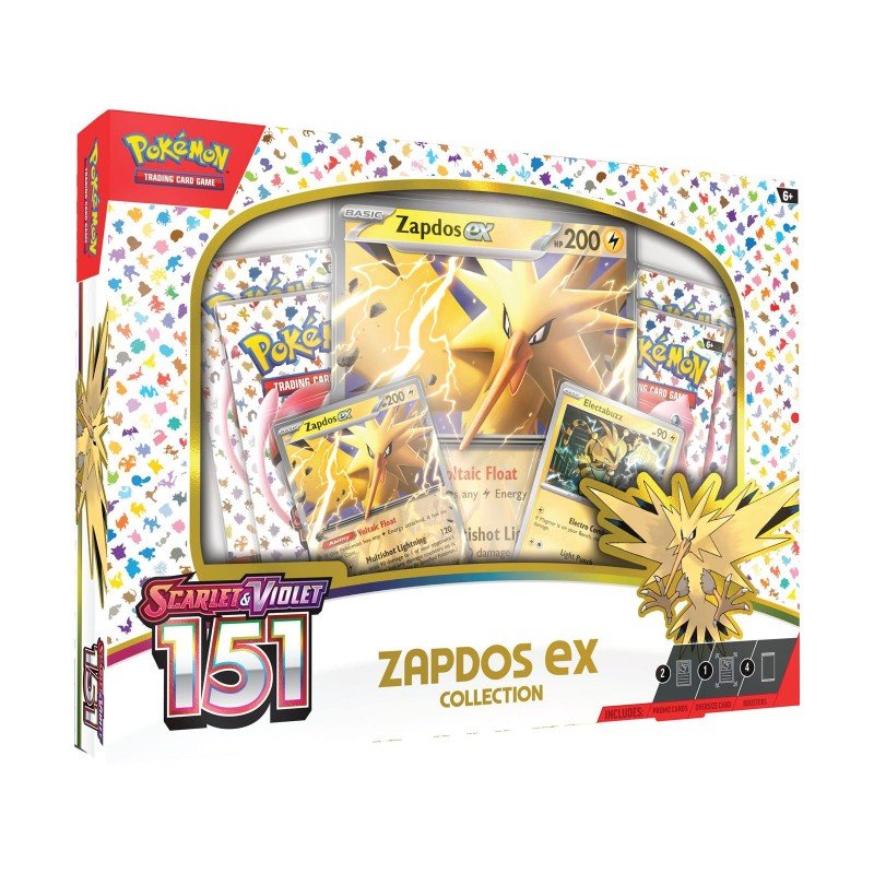 TCG Pokemon: Scarlet &amp; Violet 3.5 151 Zapdos ex Collection - 820650853135 - CrystalLotus.eu