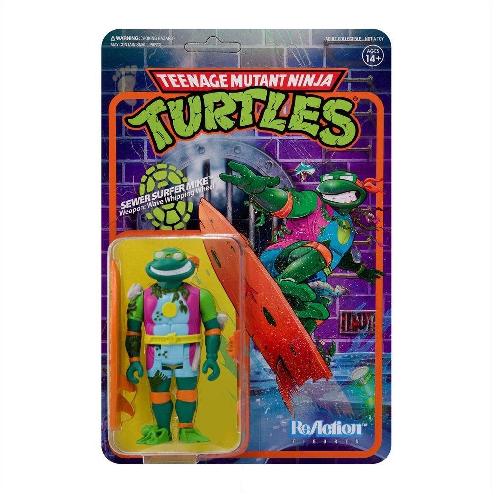 Teenage Mutant Ninja Turtles ReAction Action Figure Sewer Surfer Michelangelo 10 cm - 840049807242 - CrystalLotus.eu