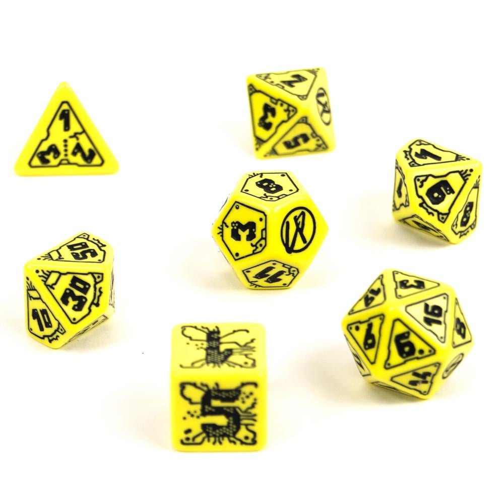 The Cyberpunk RPG Red Dice Set Danger Zone - 5907699496471 - CrystalLotus.eu