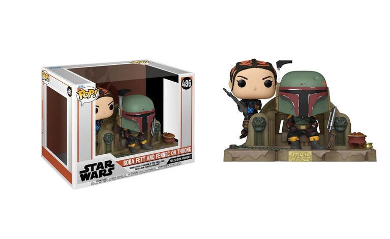 The Mandalorian POP Moment! Vinyl Figures 2 - Pack Boba Fett &amp; Fennec Shand 9 cm - 889698583916 - CrystalLotus.eu