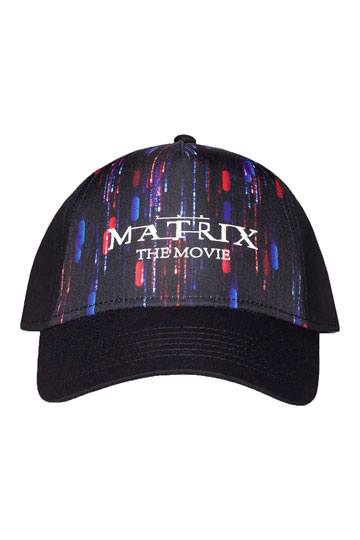 The Matrix Curved Bill Cap Blue And Red Coding - 8718526139679 - CrystalLotus.eu