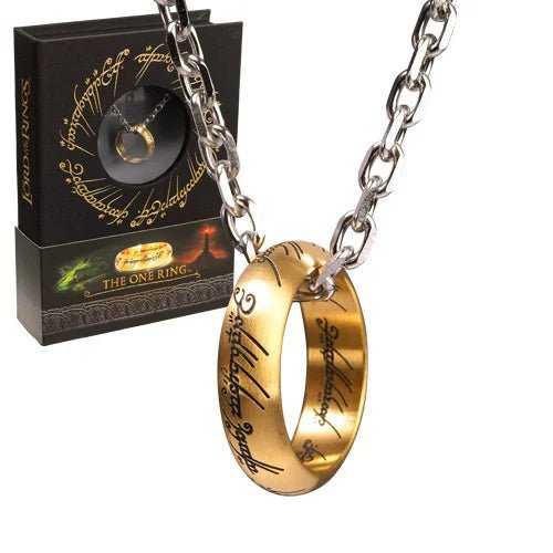 The Noble Collection - Lord of the Rings The One Ring Necklace - 849421001674 - Crystal Lotus
