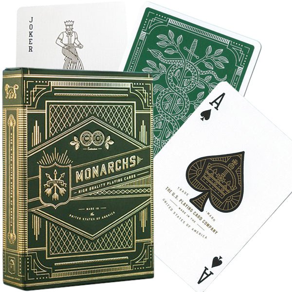 Theory11 Monarch Playing Cards (Green) - 0643412916387 - Crystal Lotus