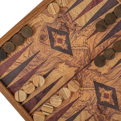 Traditional Style 2-in-1 Combo Game Set: Chess &amp; Backgammon 27 x 27cm (by Manopoulos) (STP28P) - 5200430700760 - Crystal Lotus