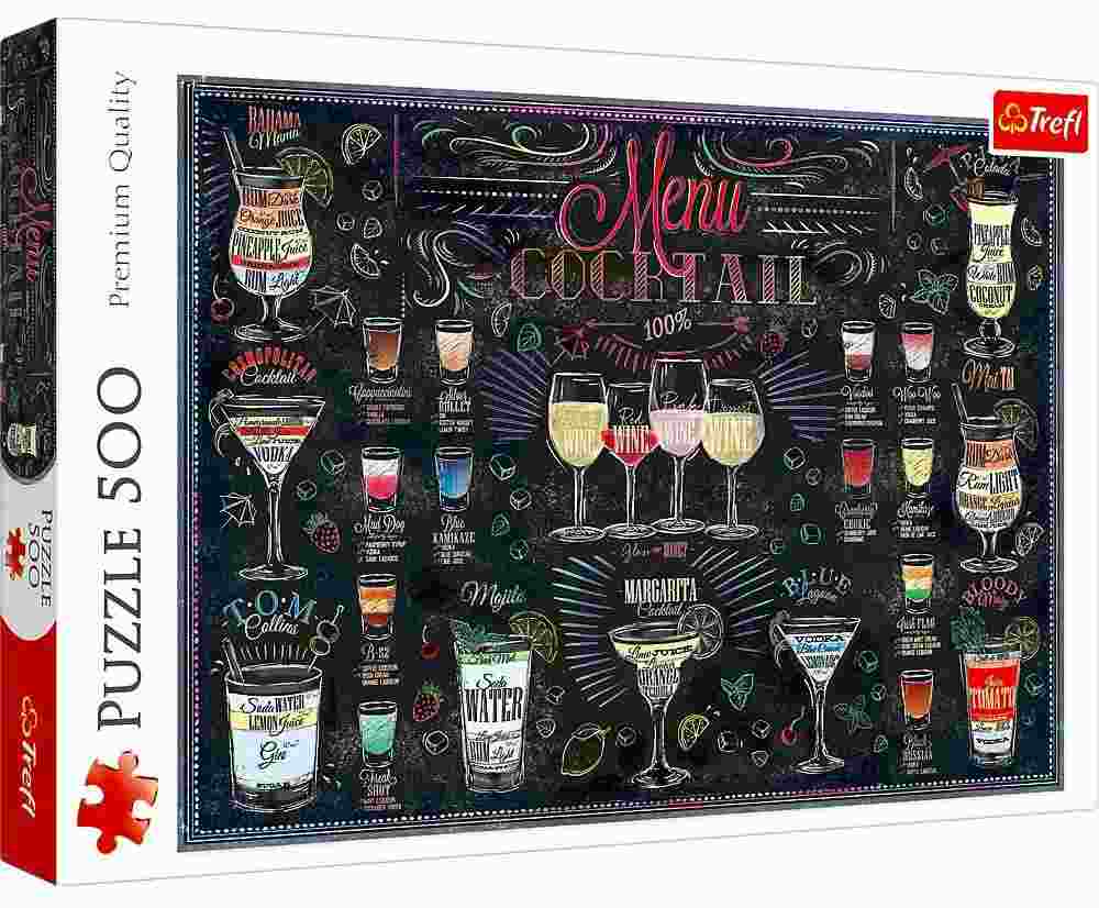 Trefl - Puzzle Cocktail Menu (500 Pcs) (37452) - 5900511374520 - Crystal Lotus