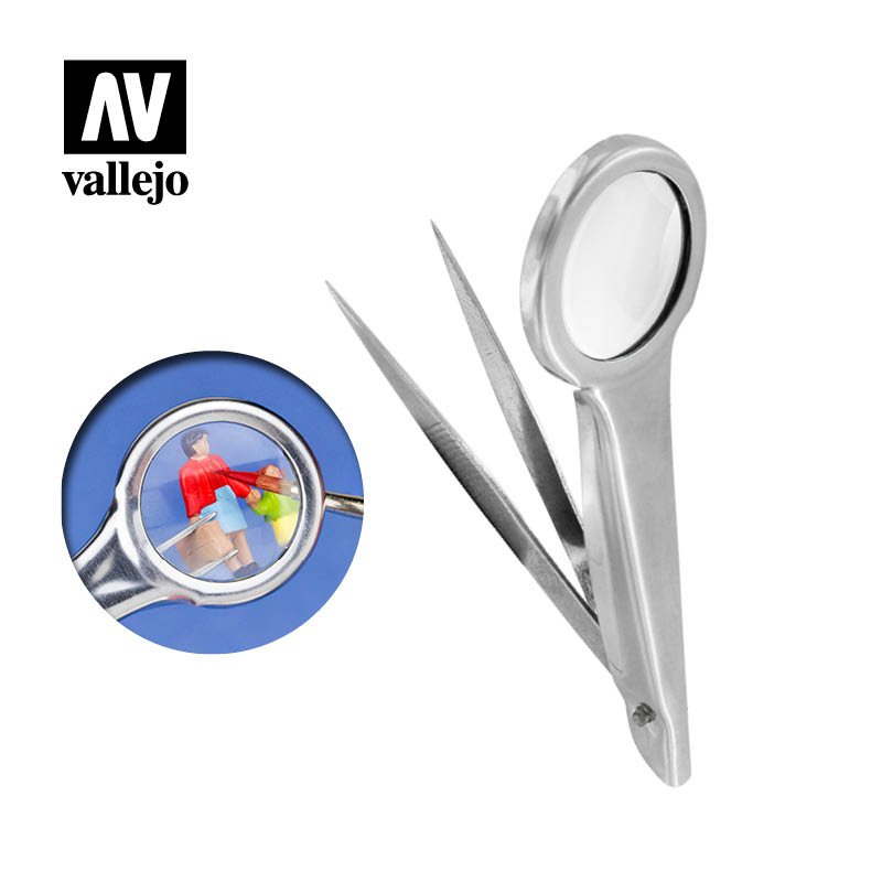 Tweezers with Magnifier - 8429551930307 - CrystalLotus.eu