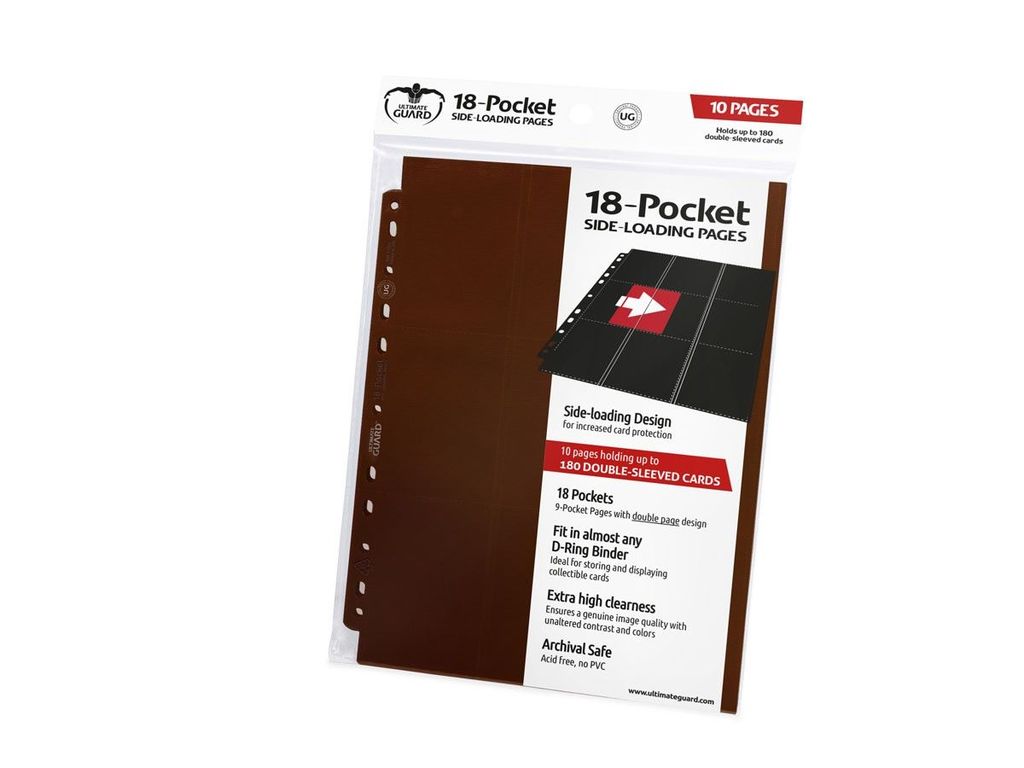 Ultimate Guard 18 - Pocket Pages Side - Loading Brown (10) - 4260250078433 - CrystalLotus.eu