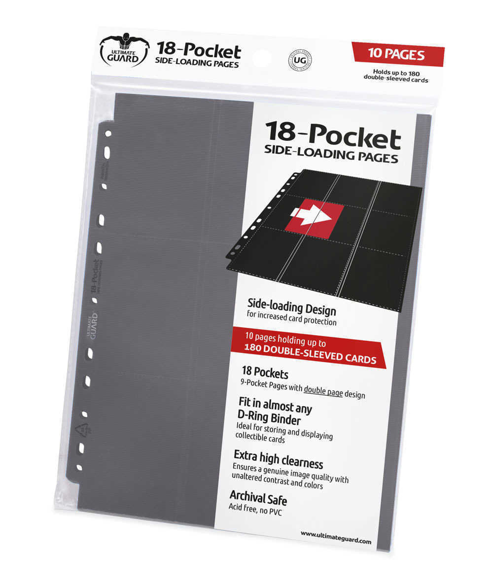 Ultimate Guard 18 - Pocket Pages Side - Loading Grey (10) - 4260250078440 - CrystalLotus.eu