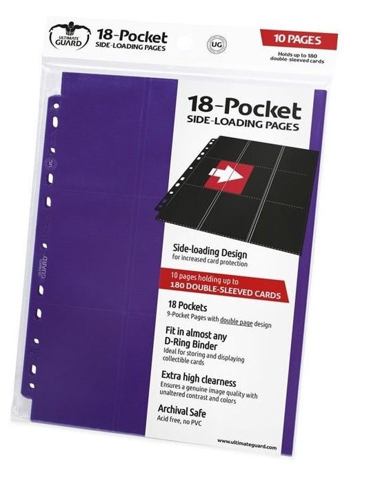 Ultimate Guard 18 - Pocket Pages Side - Loading Purple (10) - 4260250078426 - CrystalLotus.eu