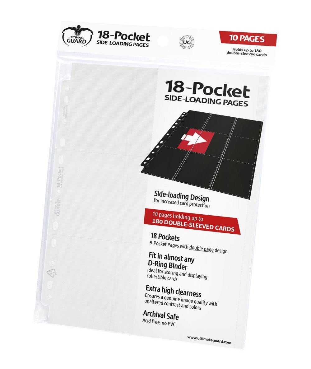 Ultimate Guard 18 - Pocket Pages Side - Loading White (10) - 4260250078372 - CrystalLotus.eu