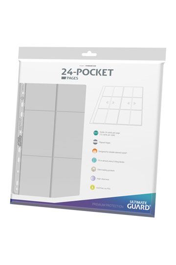 Ultimate Guard 24 - Pocket Quadrow Pages Side - Loading Clear (10) - 4056133023757 - CrystalLotus.eu