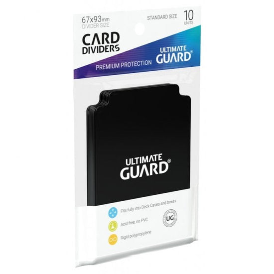 Ultimate Guard Card Dividers Standard Size Black (10) - 4260250077337 - CrystalLotus.eu