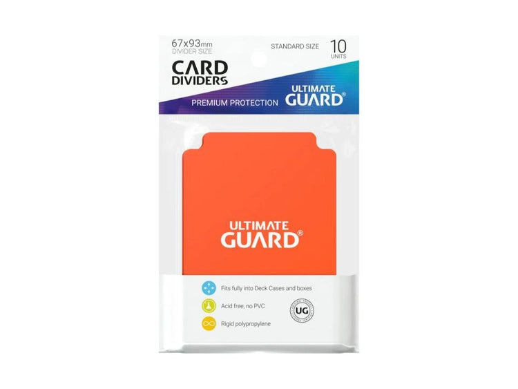 Ultimate Guard Card Dividers Standard Size Orange (10) - 4260250078921 - CrystalLotus.eu