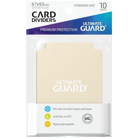 Ultimate Guard Card Dividers Standard Size Sand (10) - 4260250077375 - CrystalLotus.eu