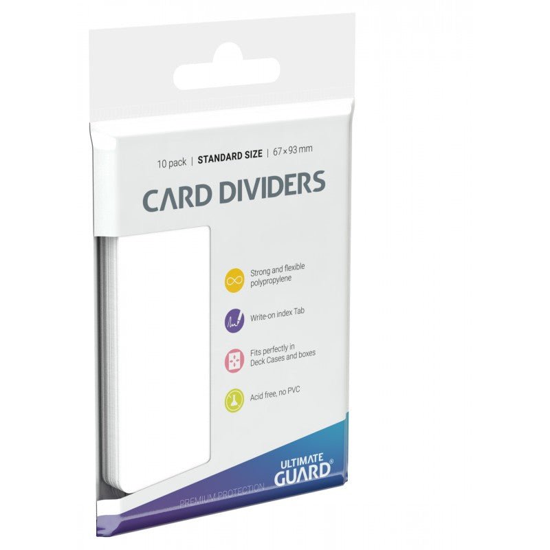 Ultimate Guard Card Dividers Standard Size White (10) - 4260250072240 - CrystalLotus.eu