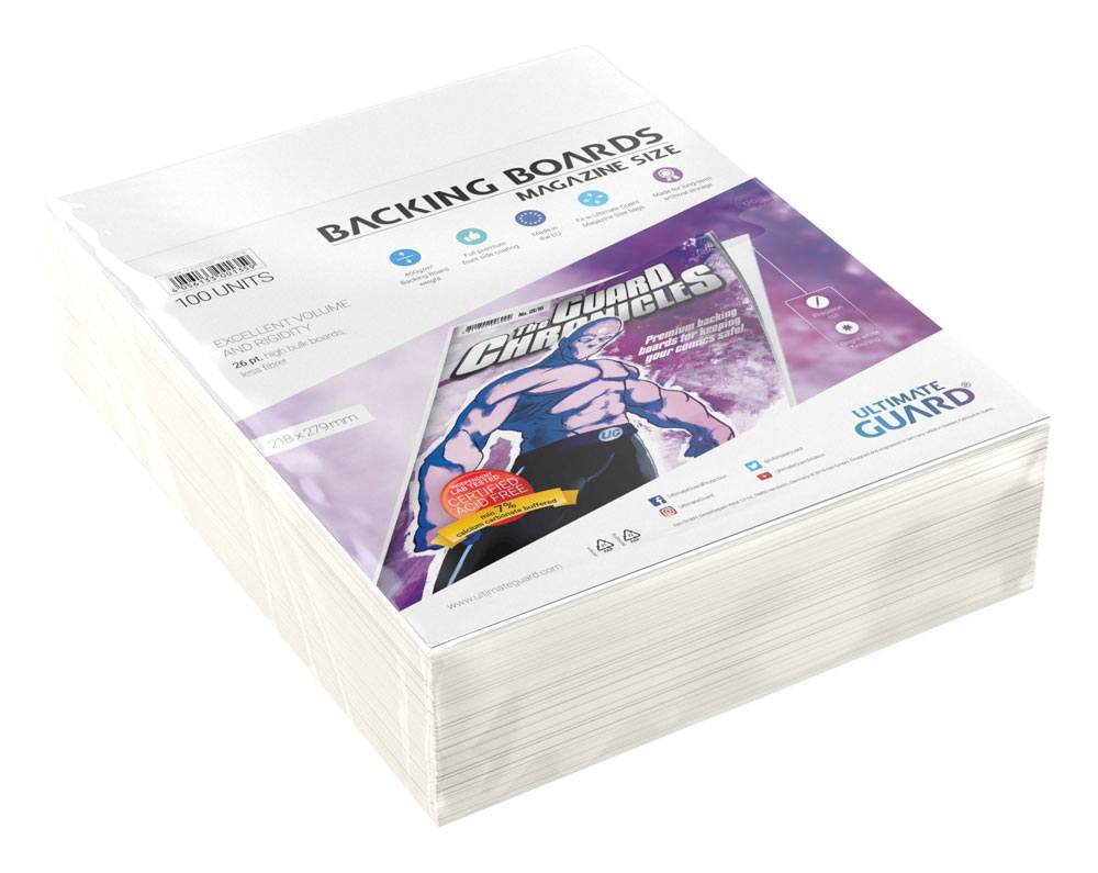 Ultimate Guard Comic Backing Boards Magazine Size (100) - 4056133001359 - CrystalLotus.eu