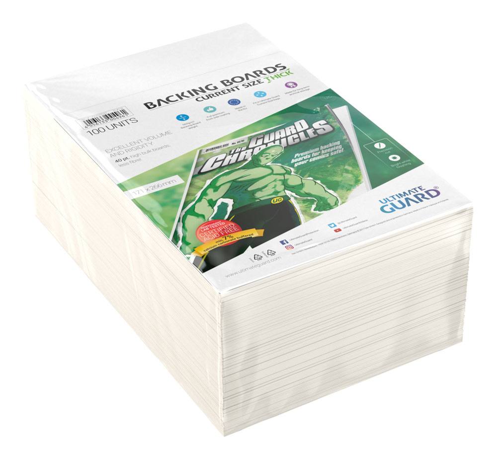 Ultimate Guard Comic Backing Boards Thick Current Size (100) - 4056133004961 - CrystalLotus.eu