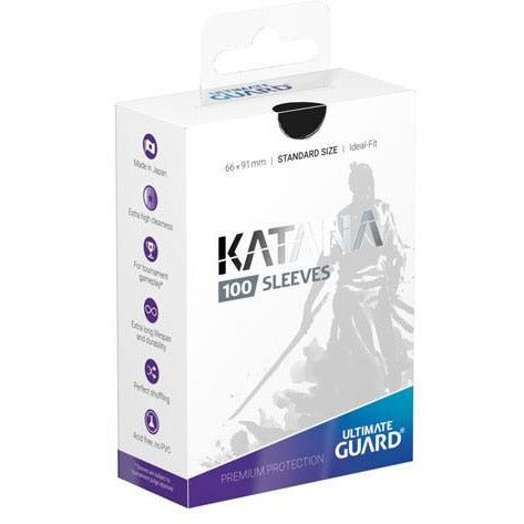 Ultimate Guard Katana Sleeves Standard Size Black (100) - 4260250073810 - CrystalLotus.eu