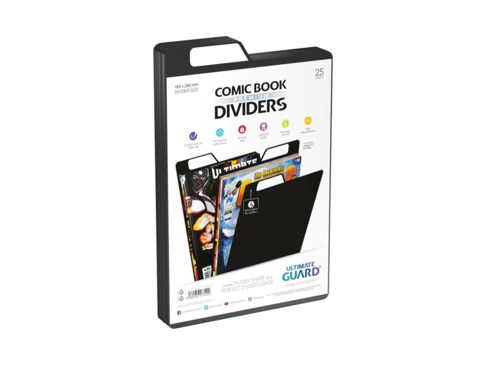 Ultimate Guard Premium Comic Book Dividers Black (25) - 4260250077290 - CrystalLotus.eu