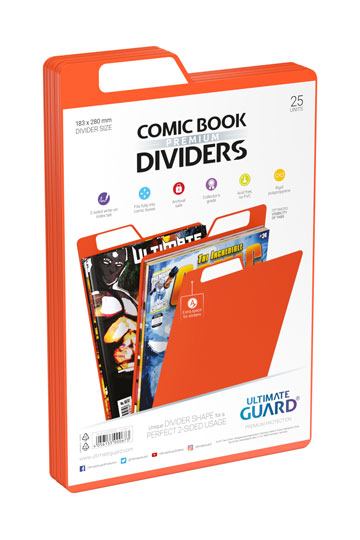 Ultimate Guard Premium Comic Book Dividers Orange (25) - 4056133000673 - CrystalLotus.eu