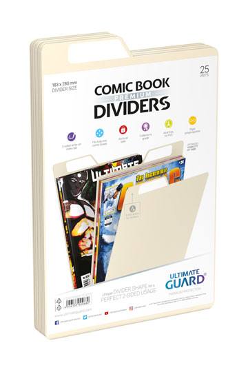 Ultimate Guard Premium Comic Book Dividers Sand (25) - 4056133000680 - CrystalLotus.eu