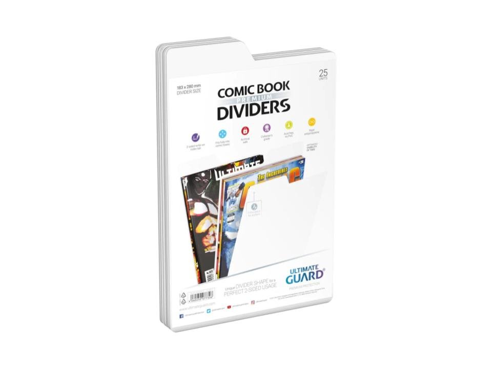 Ultimate Guard Premium Comic Book Dividers White (25) - 4260250077306 - CrystalLotus.eu