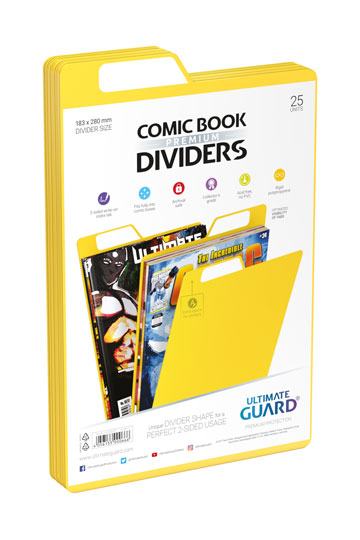 Ultimate Guard Premium Comic Book Dividers Yellow (25) - 4056133000666 - CrystalLotus.eu