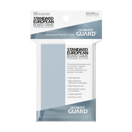 Ultimate Guard Premium Soft Sleeves for Board Game Cards Standard European (50) - 4260250075272 - CrystalLotus.eu