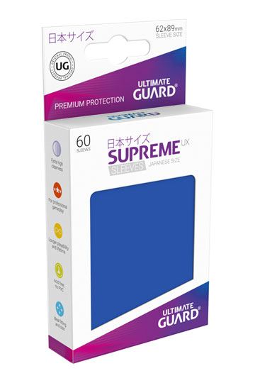 Ultimate Guard Supreme UX Sleeves Japanese Size Blue (60) - 4056133003452 - CrystalLotus.eu