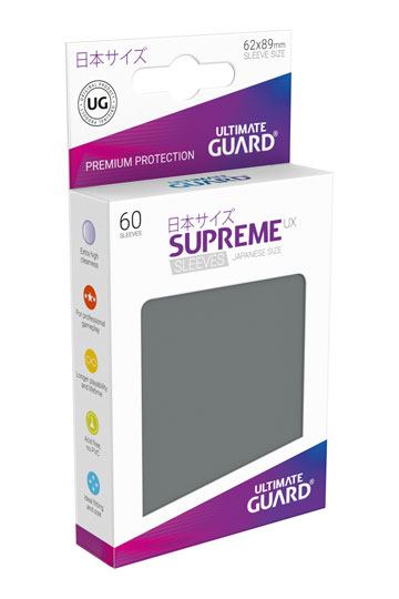 Ultimate Guard Supreme UX Sleeves Japanese Size Dark Grey (60) - 4056133003353 - CrystalLotus.eu