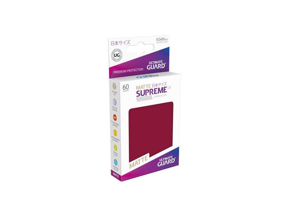 Ultimate Guard Supreme UX Sleeves Japanese Size Matte Burgundy (60) - 4056133004534 - CrystalLotus.eu