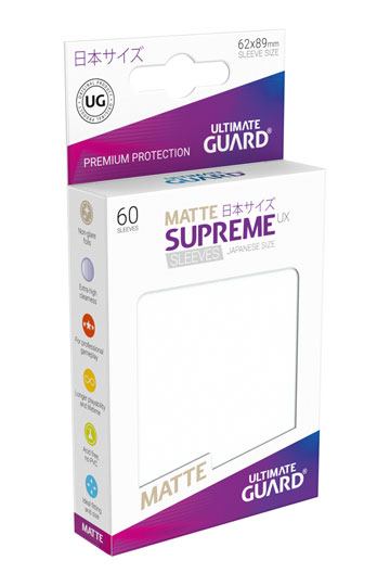 Ultimate Guard Supreme UX Sleeves Japanese Size Matte Frosted (60) - 4056133004916 - CrystalLotus.eu