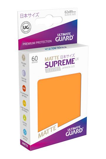 Ultimate Guard Supreme UX Sleeves Japanese Size Matte Orange (60) - 4056133003681 - CrystalLotus.eu