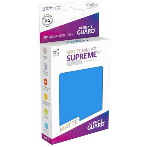 Ultimate Guard Supreme UX Sleeves Japanese Size Matte Royal Blue (60) - 4056133003636 - CrystalLotus.eu