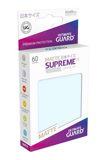 Ultimate Guard Supreme UX Sleeves Japanese Size Matte Transparent (60) - 4056133003568 - CrystalLotus.eu