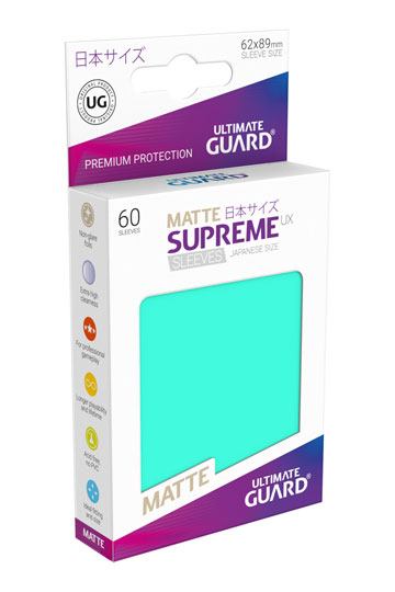 Ultimate Guard Supreme UX Sleeves Japanese Size Matte Turquoise (60) - 4056133003605 - CrystalLotus.eu