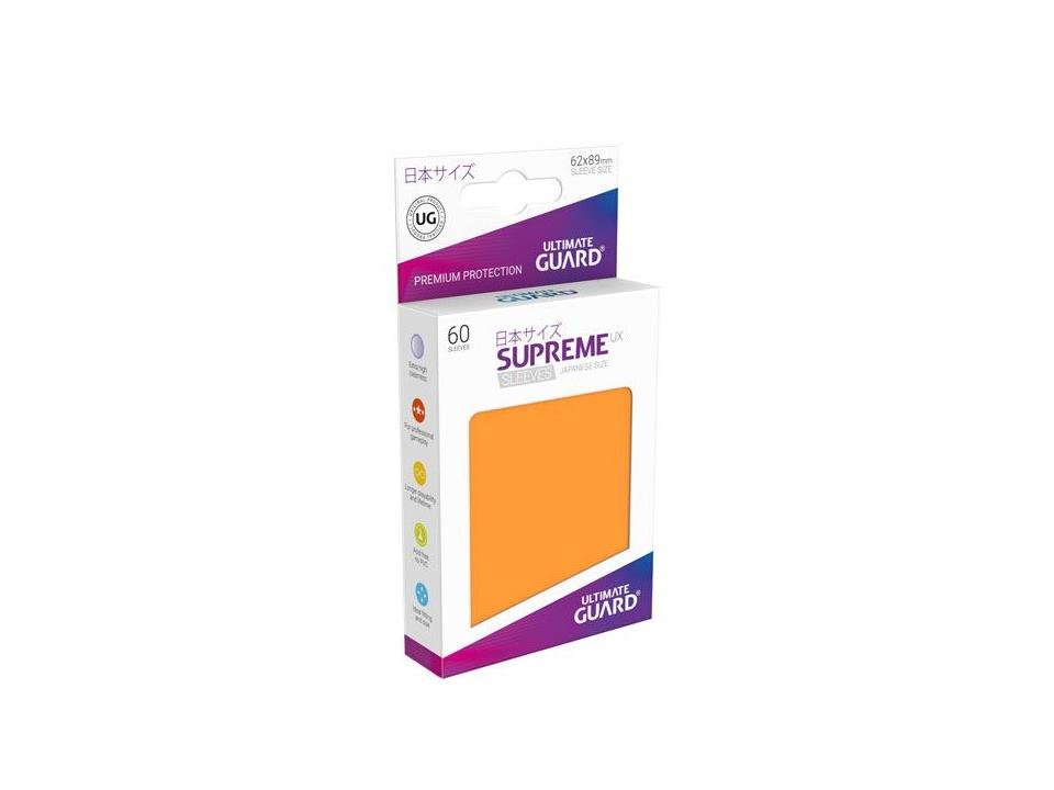 Ultimate Guard Supreme UX Sleeves Japanese Size Orange (60) - 4056133003490 - CrystalLotus.eu