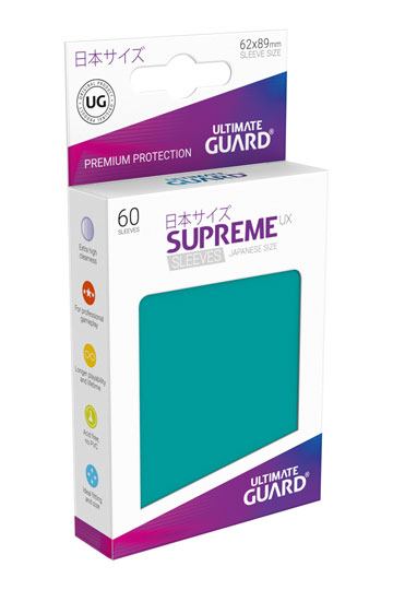 Ultimate Guard Supreme UX Sleeves Japanese Size Petrol Blue (60) - 4056133003407 - CrystalLotus.eu