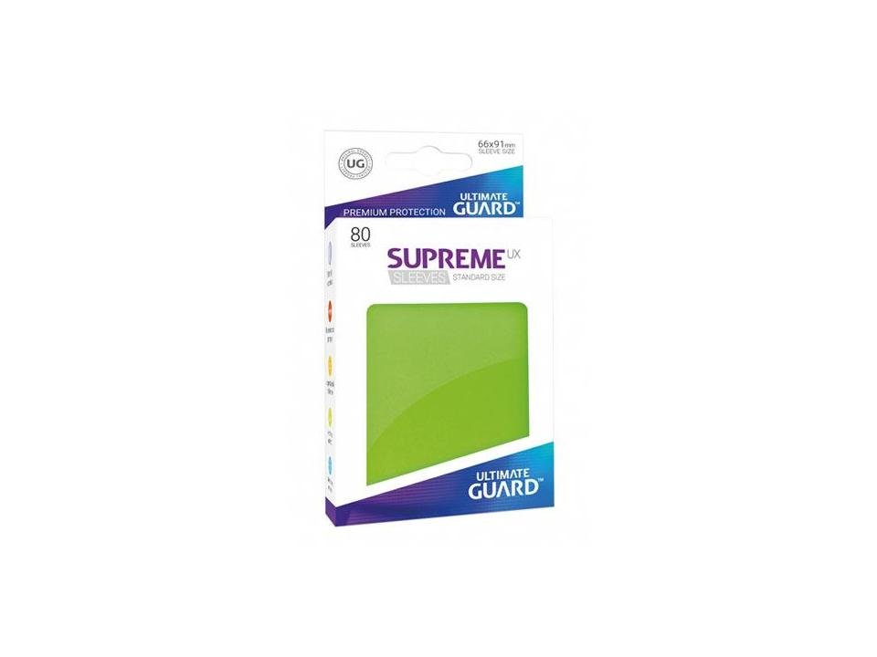 Ultimate Guard Supreme UX Sleeves Standard Size Light Green (80) - 4056133003001 - CrystalLotus.eu