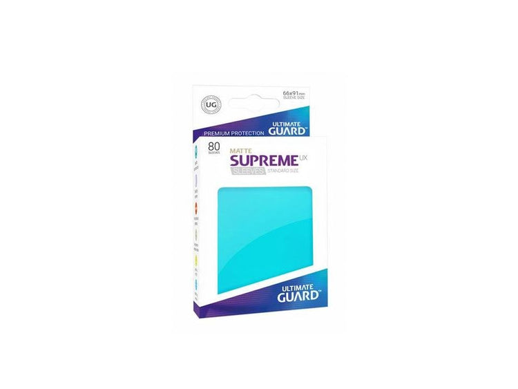 Ultimate Guard Supreme UX Sleeves Standard Size Matte Aquamarine (80) - 4056133003230 - CrystalLotus.eu