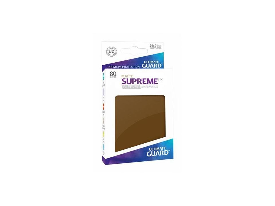 Ultimate Guard Supreme UX Sleeves Standard Size Matte Brown (80) - 4056133003339 - CrystalLotus.eu