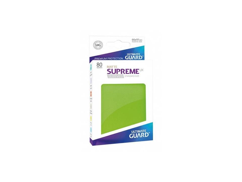 Ultimate Guard Supreme UX Sleeves Standard Size Matte Light Green (80) - 4056133003193 - CrystalLotus.eu