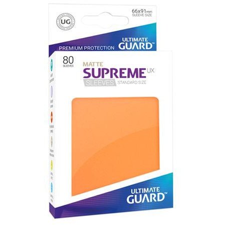 Ultimate Guard Supreme UX Sleeves Standard Size Matte Orange (80) - 4056133003308 - CrystalLotus.eu