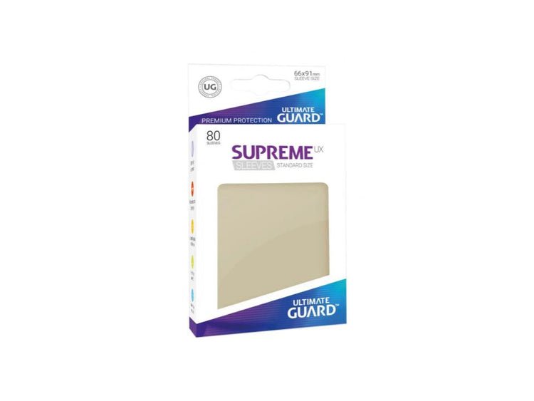 Ultimate Guard Supreme UX Sleeves Standard Size Matte Sand (80) - 4056133003322 - CrystalLotus.eu