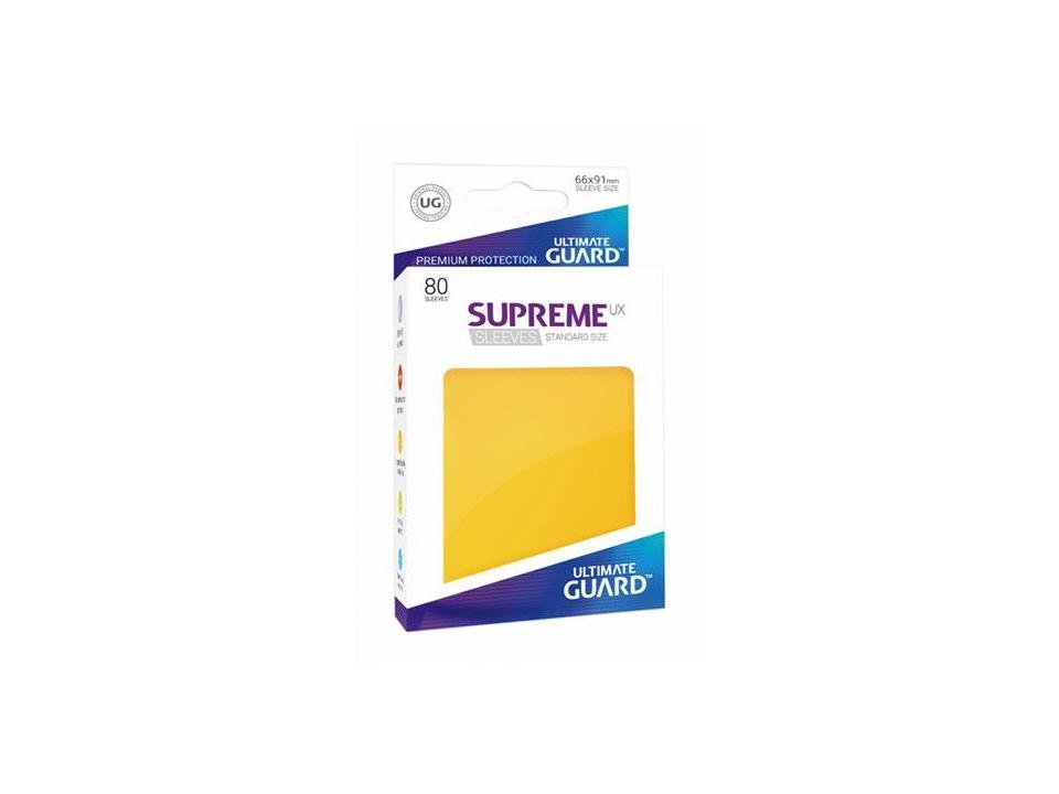 Ultimate Guard Supreme UX Sleeves Standard Size Yellow (80) - 4056133003124 - CrystalLotus.eu