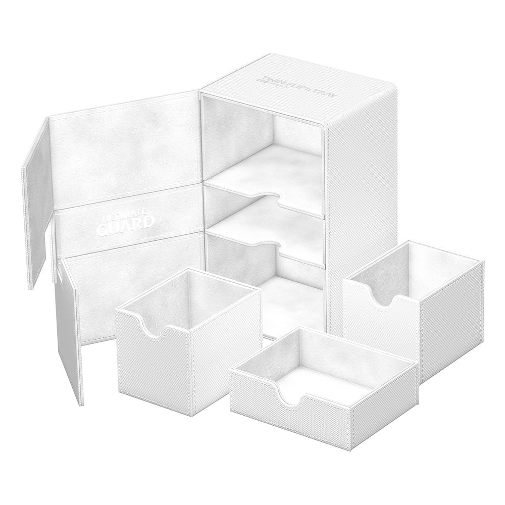 Ultimate Guard Twin Flip`n`Tray 160+ XenoSkin Monocolor White - 4056133021883 - CrystalLotus.eu