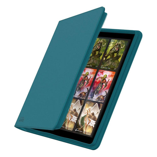 Ultimate Guard Zipfolio 480 - 24 - Pocket XenoSkin (Quadrow) - Petrol Blue - 4056133000765 - CrystalLotus.eu